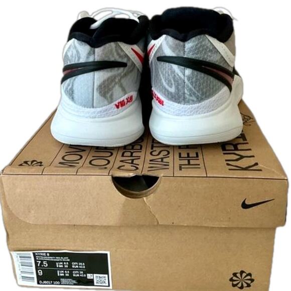 Nike Kyrie 8 White University Red/Black Unisex NIB - Picture 10 of 11